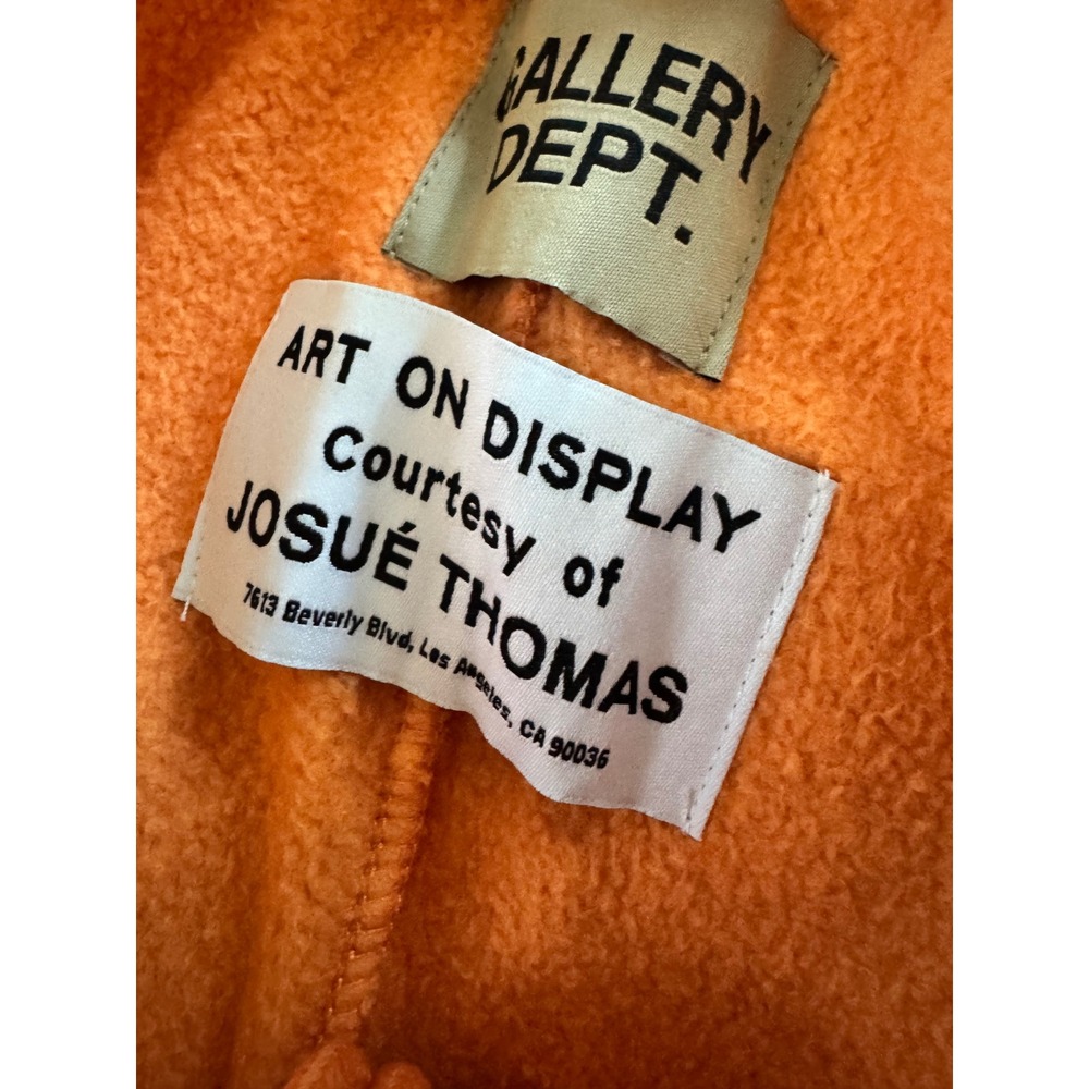Gallery Dept Flare Sweatpants Orange Paint Splatter Josue Thomas Mens Large L - Picture 4 of 16